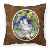 Caroline'S Treasures Ss8249Pw1414 Keeshond Decorative Canvas Fabric Pillow, Large, Multicolor
