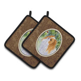 Caroline'S Treasures Japanese Chin Pair Of Pot Holders Ss8260Pthd, 7.5Hx7.5W, Multicolor