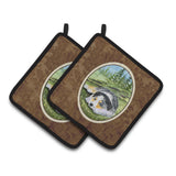 Caroline'S Treasures Australian Shepherd Pair Of Pot Holders Ss8283Pthd, 7.5Hx7.5W, Multicolor