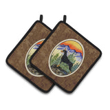 Caroline'S Treasures Doberman Pair Of Pot Holders Ss8284Pthd, 7.5Hx7.5W, Multicolor