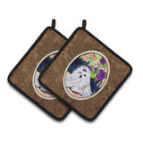 Caroline'S Treasures Maltese Pair Of Pot Holders Ss8287Pthd, 7.5Hx7.5W, Multicolor