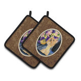 Caroline'S Treasures Silky Terrier Pair Of Pot Holders Ss8293Pthd, 7.5Hx7.5W, Multicolor