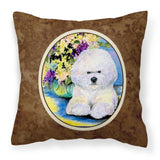 Caroline'S Treasures Ss8295Pw1414 Bichon Frise Decorative Canvas Fabric Pillow, Large, Multicolor