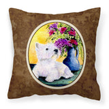 Caroline'S Treasures Ss8301Pw1414 Westie Decorative Canvas Fabric Pillow, Large, Multicolor