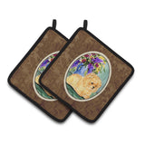 Caroline'S Treasures Pomeranian Pair Of Pot Holders Ss8302Pthd, 7.5Hx7.5W, Multicolor