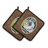 Caroline'S Treasures Sheltie Pair Of Pot Holders Ss8305Pthd, 7.5Hx7.5W, Multicolor