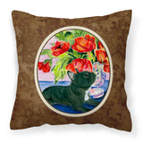 Caroline'S Treasures Ss8308Pw1414 French Bulldog Decorative Canvas Fabric Pillow, Large, Multicolor