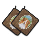 Caroline'S Treasures Australian Shepherd Pair Of Pot Holders Ss8317Pthd, 7.5Hx7.5W, Multicolor