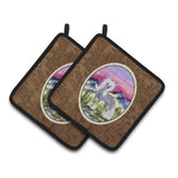 Caroline'S Treasures Chinese Crested Pair Of Pot Holders Ss8326Pthd, 7.5Hx7.5W, Multicolor