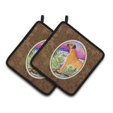 Caroline'S Treasures Rhodesian Ridgeback Pair Of Pot Holders Ss8327Pthd, 7.5Hx7.5W, Multicolor