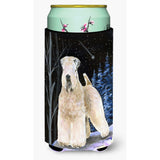 Starry Night Wheaten Terrier Soft Coated Tall Boy Beverage Insulator Beverage Insulator Hugger