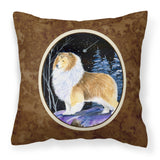 Caroline'S Treasures Ss8368Pw1414 Starry Night Sheltie Decorative Canvas Fabric Pillow, Large, Multicolor