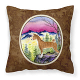 Caroline'S Treasures Ss8371Pw1414 Basenji Decorative Canvas Fabric Pillow, Large, Multicolor