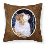 Caroline'S Treasures Ss8375Pw1414 Starry Night Australian Shepherd Fabric Pillow, Large, Multicolor