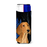Starry Night Dachshund Ultra Beverage Insulators For Slim Cans Ss8379Muk