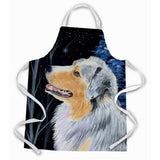 Caroline'S Treasures Ss8382Apron Starry Night Australian Shepherd Apron, Large, Multicolor
