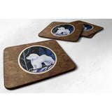 Caroline'S Treasures Ss8397Fc Starry Night Bichon Frise Foam Coasters Set Of 4 (Set Of 4), 3.5 H X 3.5 W, Multicolor