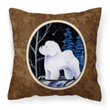 Caroline'S Treasures Ss8397Pw1414 Starry Night Bichon Frise Decorative Canvas Fabric Pillow, Large, Multicolor