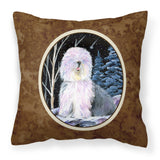 Caroline'S Treasures Ss8409Pw1414 Starry Night Old English Sheepdog Fabric Pillow, Large, Multicolor