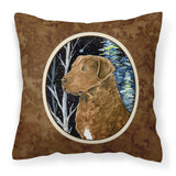Caroline'S Treasures Ss8411Pw1414 Starry Night Chesapeake Bay Retriever Fabric Pillow, Large, Multicolor