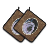 Caroline'S Treasures Ss8412Pthd Starry Night Keeshond Pot Holders (1 Pair), 7.5 X 7.5, Multicolor