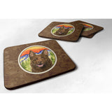 Caroline'S Treasures Ss8422Fc Australian Kelpie Foam Coasters (Set Of 4), 3.5 H X 3.5 W, Multicolor