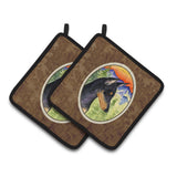 Caroline'S Treasures Manchester Terrier Pair Of Pot Holders Ss8425Pthd, 7.5Hx7.5W, Multicolor