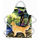 Caroline'S Treasures Ss8426Apron Golden Retriever Apron, Large, Multicolor