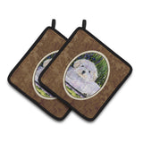 Caroline'S Treasures Coton De Tulear Pair Of Pot Holders Ss8430Pthd, 7.5Hx7.5W, Multicolor