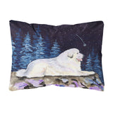 Caroline'S Treasures Starry Night Great Pyrenees Decorative Canvas Fabric Pillow, Large, Multicolor