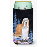 Starry Night Bearded Collie Tall Boy Beverage Insulator Beverage Insulator Hugger