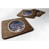 Caroline'S Treasures Ss8456Fc Starry Night Chow Chow Foam Coasters Set Of 4 (Set Of 4), 3.5 H X 3.5 W, Multicolor