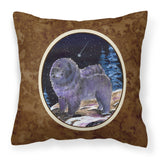 Caroline'S Treasures Ss8456Pw1414 Starry Night Chow Chow Decorative Canvas Fabric Pillow, Large, Multicolor