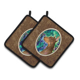 Caroline'S Treasures Doberman Pair Of Pot Holders Ss8457Pthd, 7.5Hx7.5W, Multicolor