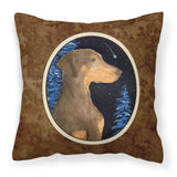 Caroline'S Treasures Ss8462Pw1414 Starry Night Doberman Decorative Canvas Fabric Pillow, Large, Multicolor