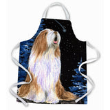 Caroline'S Treasures Ss8467Apron Starry Night Bearded Collie Apron, Large, Multicolor