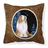 Caroline'S Treasures Ss8467Pw1414 Starry Night Bearded Collie Fabric Pillow, Large, Multicolor