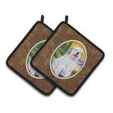 Caroline'S Treasures Great Pyrenees Pair Of Pot Holders Ss8469Pthd, 7.5Hx7.5W, Multicolor