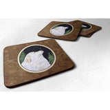 Caroline'S Treasures Ss8470Fc Starry Night Great Pyrenees Foam Coasters Set Of 4 (Set Of 4), 3.5 H X 3.5 W, Multicolor