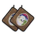 Caroline'S Treasures Great Pyrenees Pair Of Pot Holders Ss8473Pthd, 7.5Hx7.5W, Multicolor