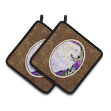 Caroline'S Treasures Great Pyrenees Pair Of Pot Holders Ss8474Pthd, 7.5Hx7.5W, Multicolor