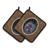 Caroline'S Treasures Starry Night Cairn Terrier Pair Of Pot Holders Ss8494Pthd, 7.5Hx7.5W, Multicolor