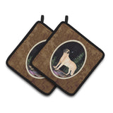 Caroline'S Treasures Starry Night Anatolian Shepherd Pair Of Pot Holders Ss8505Pthd, 7.5Hx7.5W, Multicolor