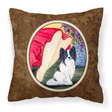 Caroline'S Treasures Ss8523Pw1414 Lady With Her Papillon Decorative Canvas Fabric Pillow, Large, Multicolor