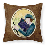 Caroline'S Treasures Ss8549Pw1414 Lady Driving With Her Briard Fabric Pillow, Large, Multicolor