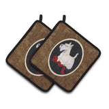 Caroline'S Treasures Scottish Terrier Pair Of Pot Holders Ss8553Pthd, 7.5Hx7.5W, Multicolor