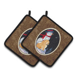 Caroline'S Treasures Ss8554Pthd Snowman With Chow Chow Pot Holders (1 Pair), 7.5 X 7.5, Multicolor