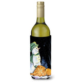 Snowman With Lakeland Terrier Wine Bottle Beverage Insulator Beverage Insulator Hugger