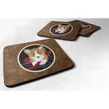 Caroline'S Treasures Ss8570Fc Corgi Foam Coasters (Set Of 4), 3.5 H X 3.5 W, Multicolor