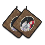 Caroline'S Treasures Ss8574Pthd Australian Shepherd Pot Holders (1 Pair), 7.5 X 7.5, Multicolor